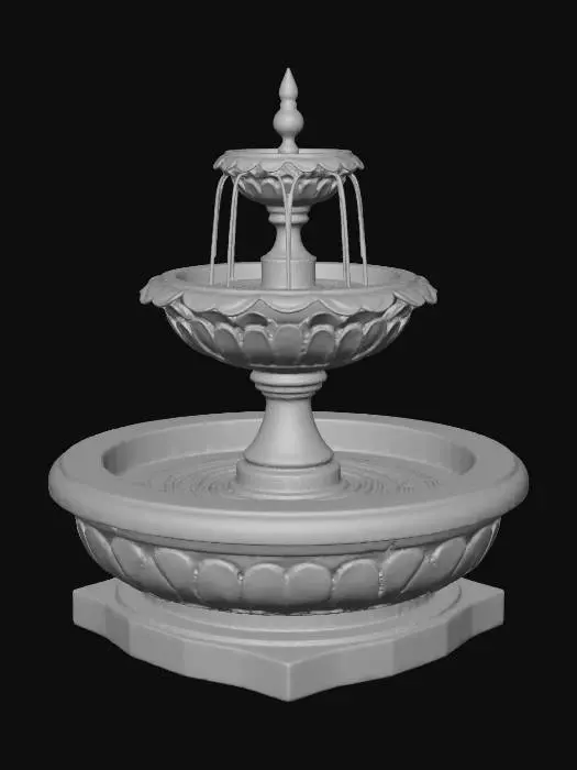 3D model for Zen Fountain of Stone
