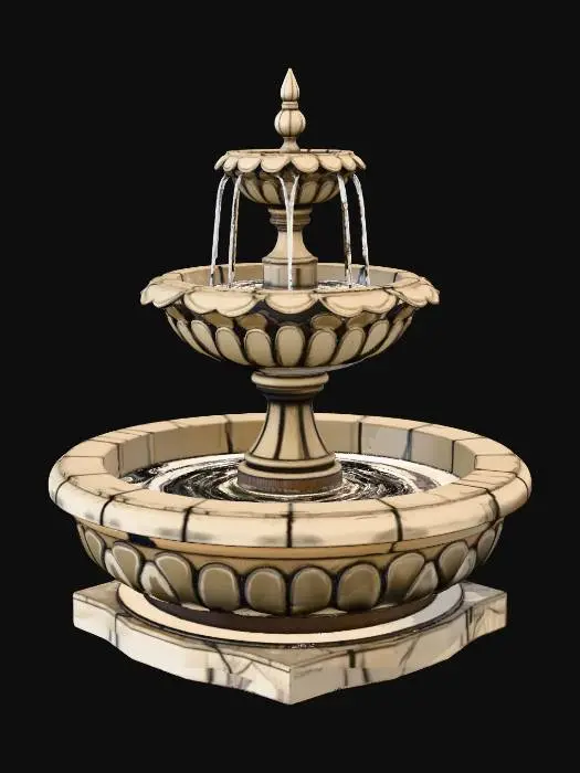 3D model for Zen Fountain of Stone