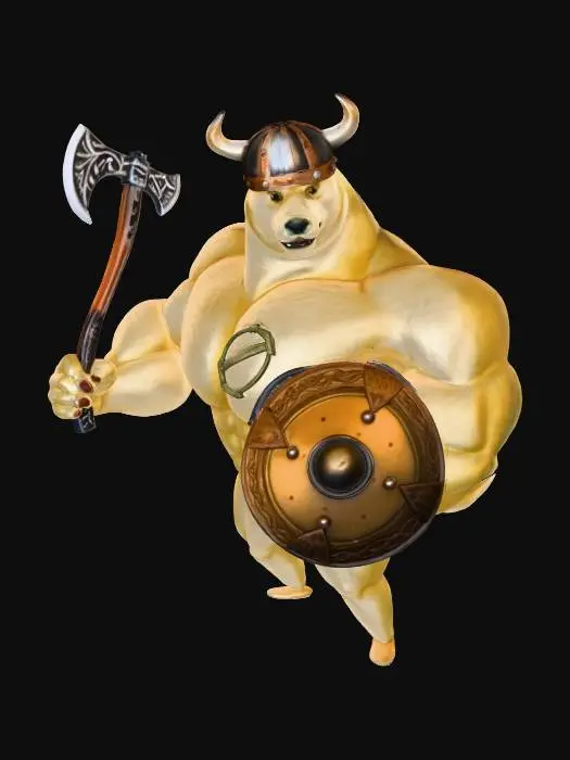 3D model for Viking Doge Warrior
