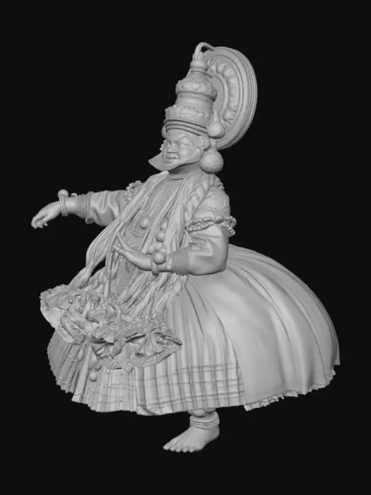 3D model for Kathakali Dancer in Full Regalia