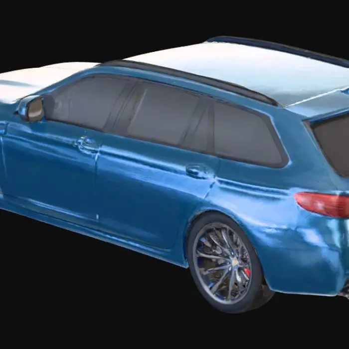 3D model for Blue BMW Touring