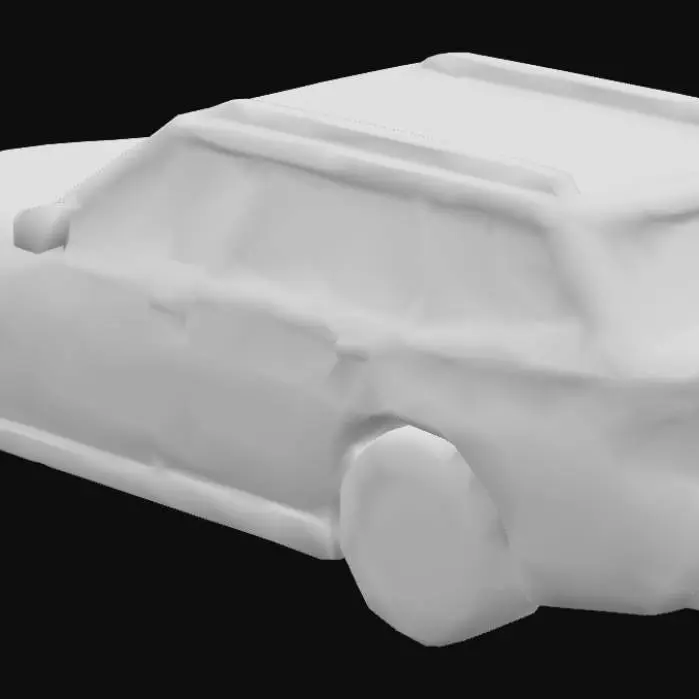 3D model for Blue Polygon Car