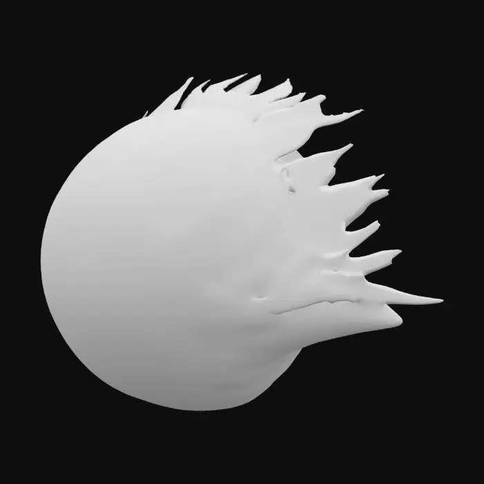 3D model for 
"Design a single angelic eye with a glowing, ethereal appearance. The iris should radiate soft hues of gold, white, and light blue, surrounded by intricate, feather-like patterns extending outward. The sclera emits a subtle glow, and faint, mystical runes encircle the eye, floating gently in the air. The eye should feel alive, exuding divine power, with a soft light aura and small, feathered details accentuating its celestial nature."