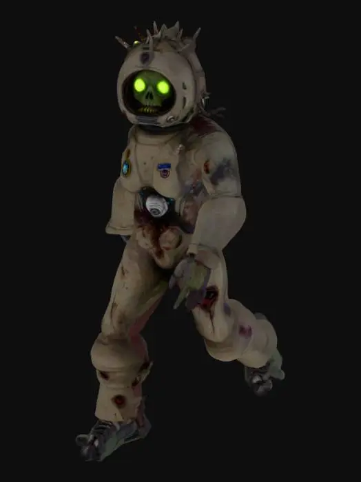 3D model for Creepy spaceman zombie