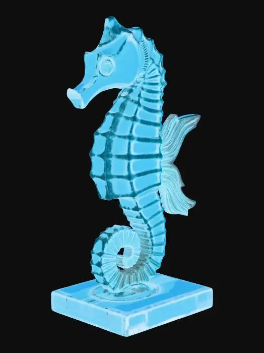 3D model for create a seahorse ice sculpture