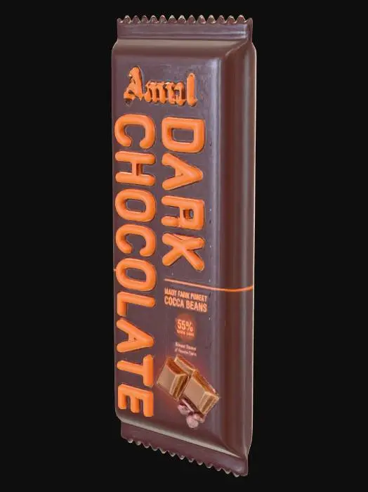 3D model for Amul Dark Chocolate Bar