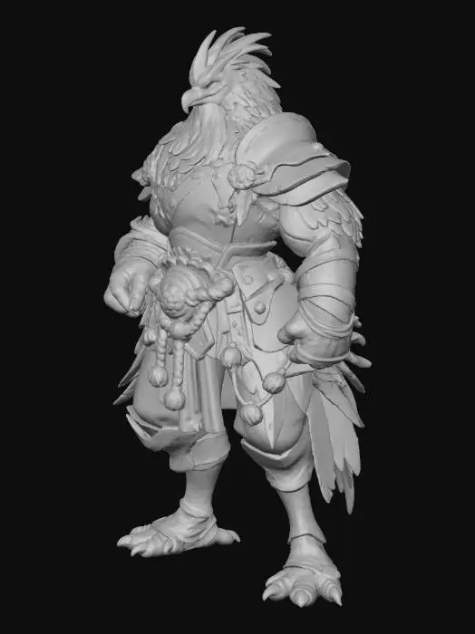 3D model for Warrior Rooster