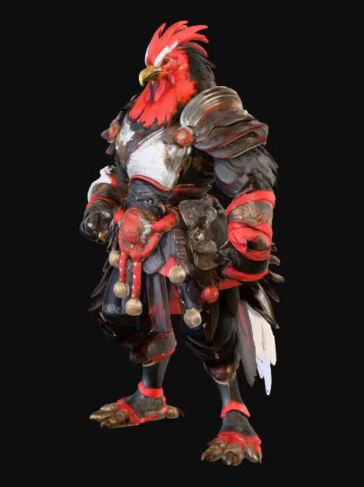 3D model for Warrior Rooster