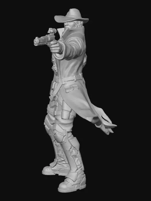 3D model for Cyber Western Gunslinger