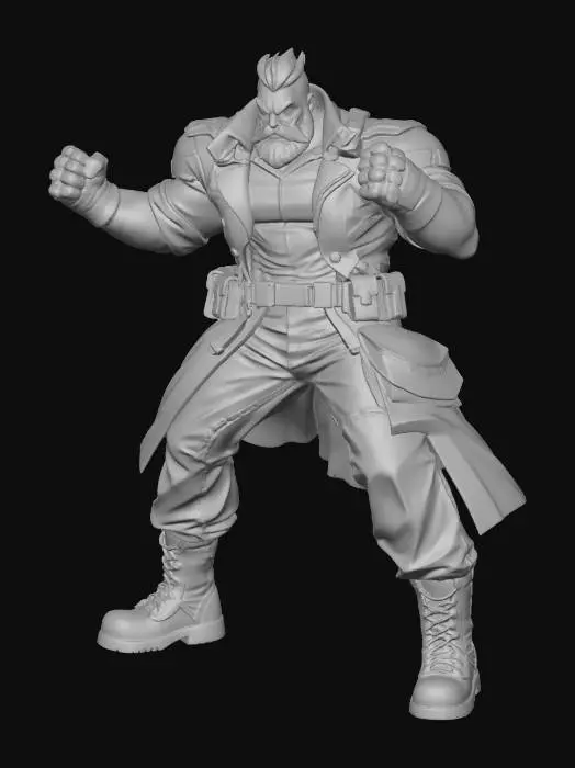 3D model for Cyberpunk Warrior