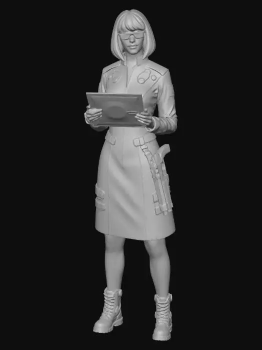 3D model for Futuristic Librarian
