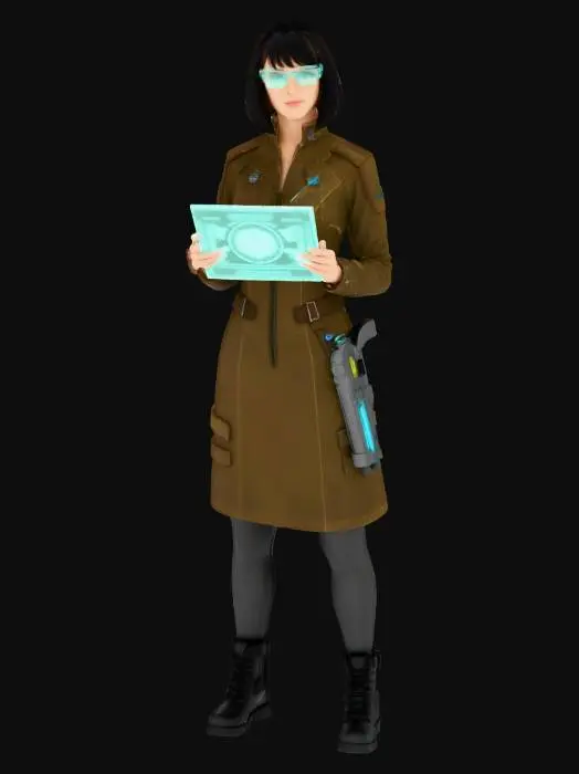 3D model for Futuristic Librarian