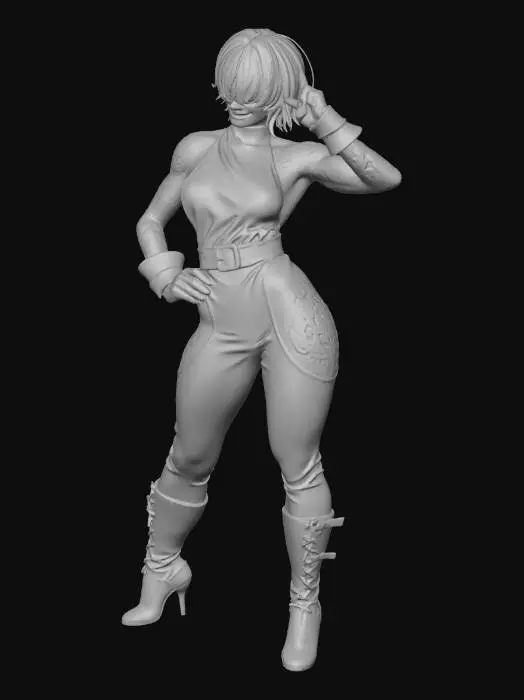 3D model for Tattooed Warrior in Black