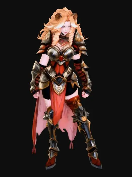 3D model for Warrior Lioness