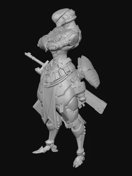 3D model for Cyber Samurai Sentinel