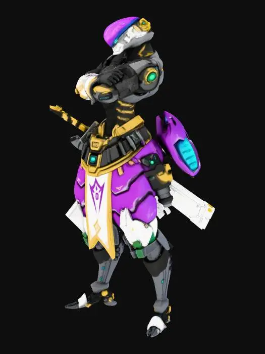 3D model for Cyber Samurai Sentinel