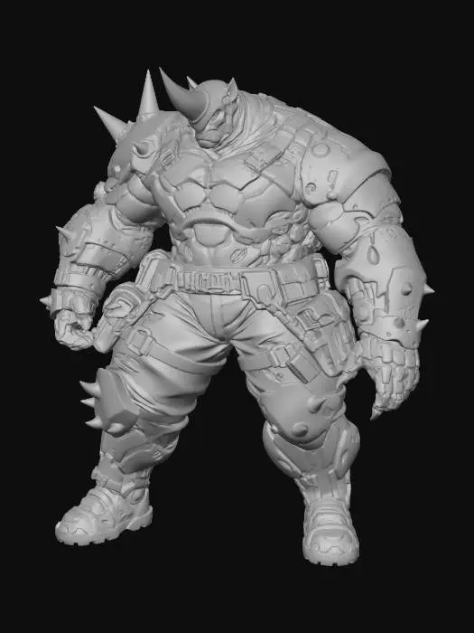 3D model for Rhino Warrior