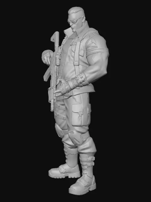 3D model for Cyberpunk Enforcer