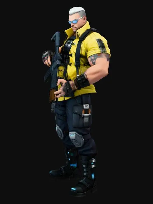 3D model for Cyberpunk Enforcer