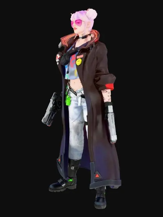 3D model for Cyberpunk Rebel