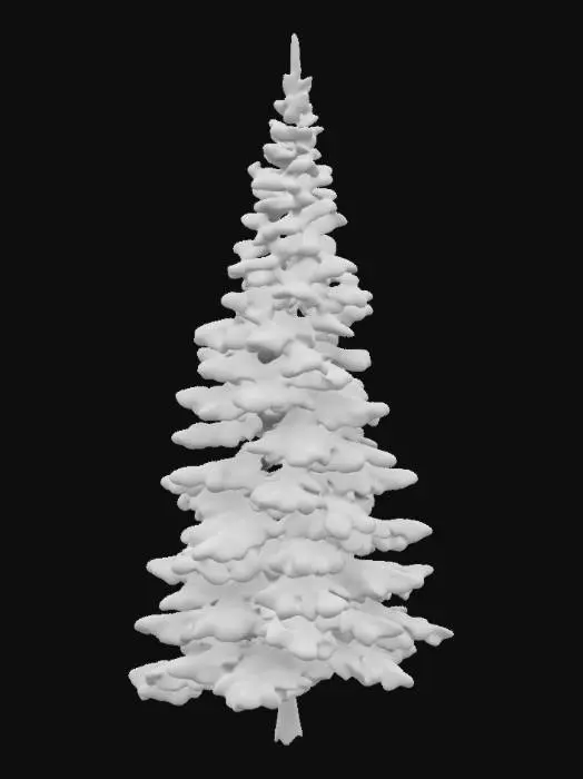 3D model for Snow pine tree