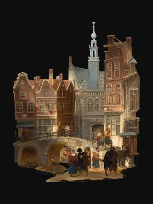 3D model for Dusk on the Canal Bridge