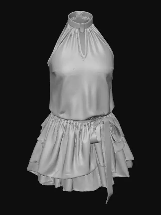 3D model for Plaid Dress