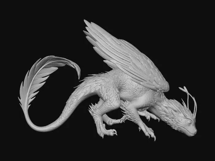 3D model for Emerald Dragon at the Mossy Stream