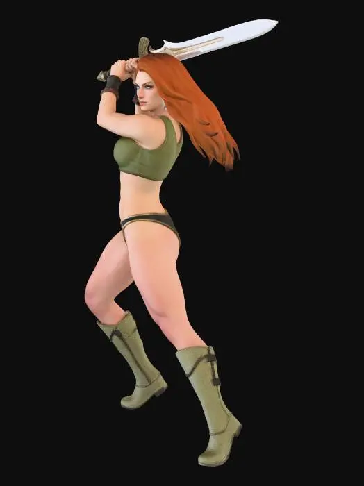 3D model for Warrior Stance
