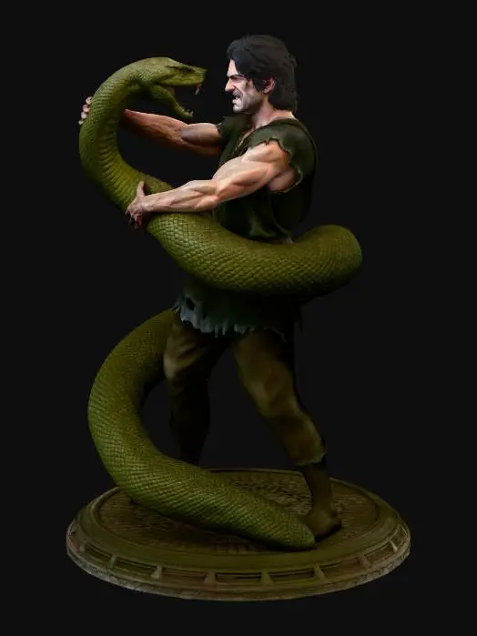 3D model for Struggle with the Serpent