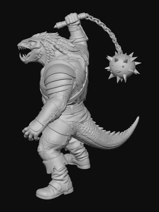 3D model for Lizard Warlord Unleashed
