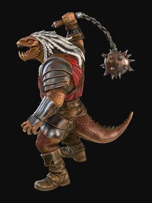 3D model for Lizard Warlord Unleashed
