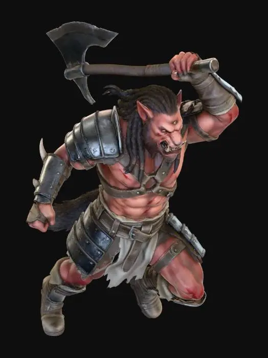 3D model for Orc Warrior Charge