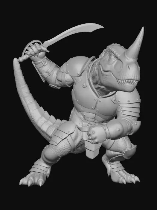 3D model for Reptilian Warrior
