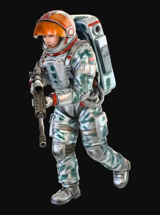 3D model for female cosmanaut