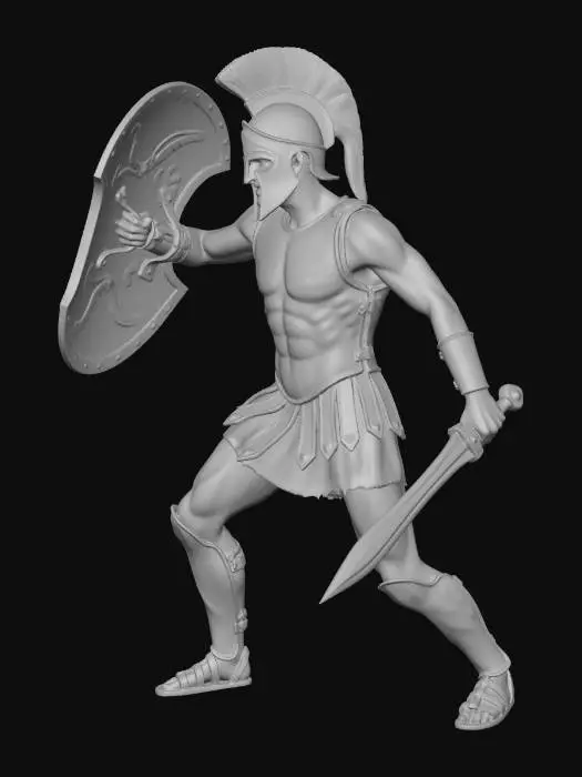 3D model for Greek Warrior 01