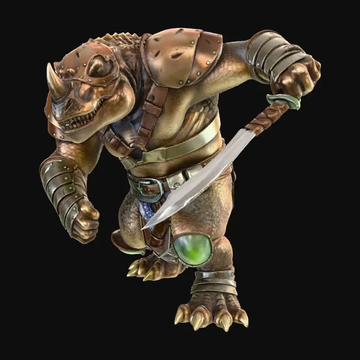 3D model for Rhino Warrior