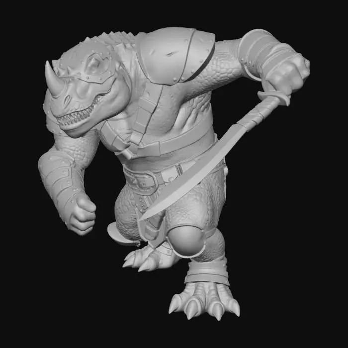3D model for Rhino Warrior