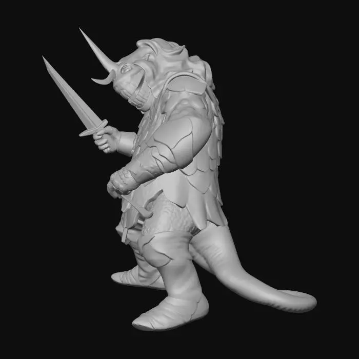 3D model for Grinning Warrior in Armor