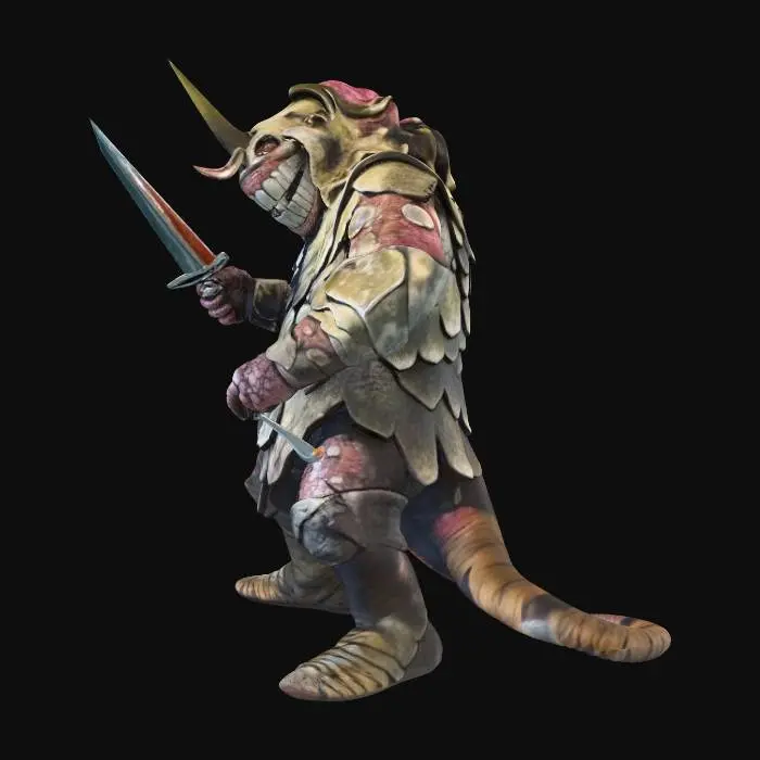 3D model for Grinning Warrior in Armor