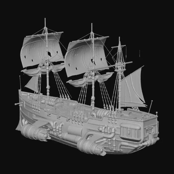 3D model for Skybound Steamship