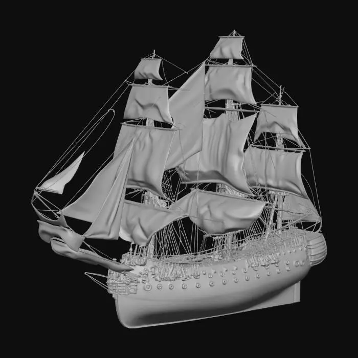 3D model for Full Sail Tall Ship