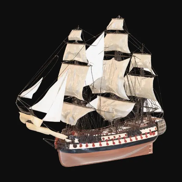3D model for Full Sail Tall Ship