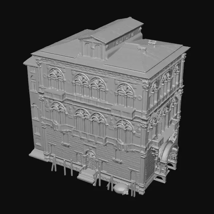 3D model for Ornate Venetian Palazzo by the Canal