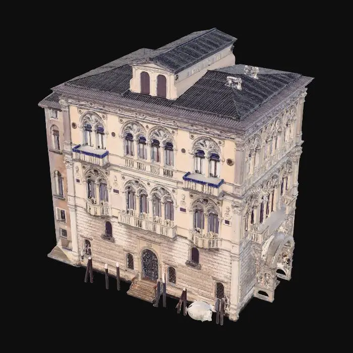 3D model for Ornate Venetian Palazzo by the Canal