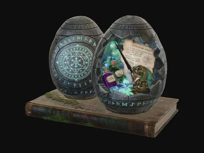 3D model for Runic Dragon Egg, #EasterEgg2026#