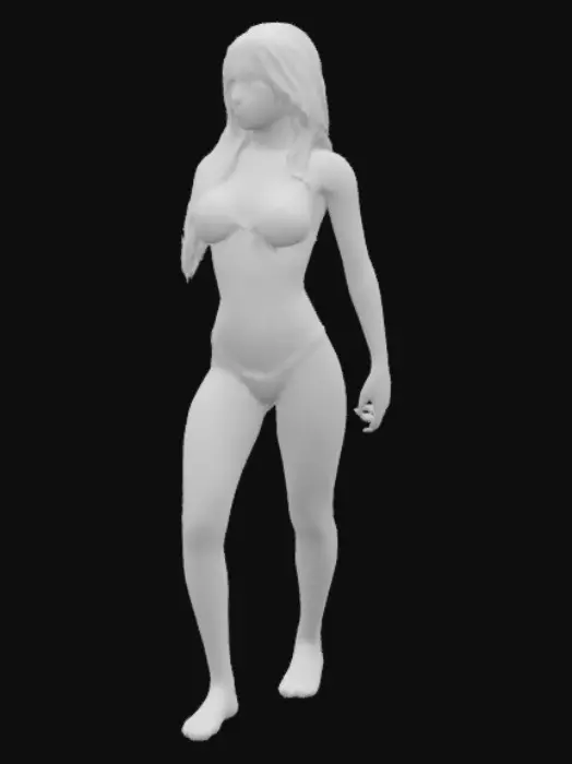 3D model for Create a women with a slim physique and hourglass body tipe. Give her blond hair, with blue eyes and white with a great tan. Give her a big tight ass with thick thighs but make het physical fit with abs. Give her G sized breasts and make her 1.65 meters tall. Make her wear a small bikini
