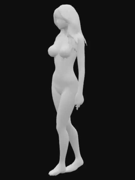 3D model for Create a women with a slim physique and hourglass body tipe. Give her blond hair, with blue eyes and white with a great tan. Give her a big tight ass with thick thighs and wide hips but make het physical fit with abs. Give her GG sized breasts and make her 1.6 meters tall. Make her wear a small bikini
