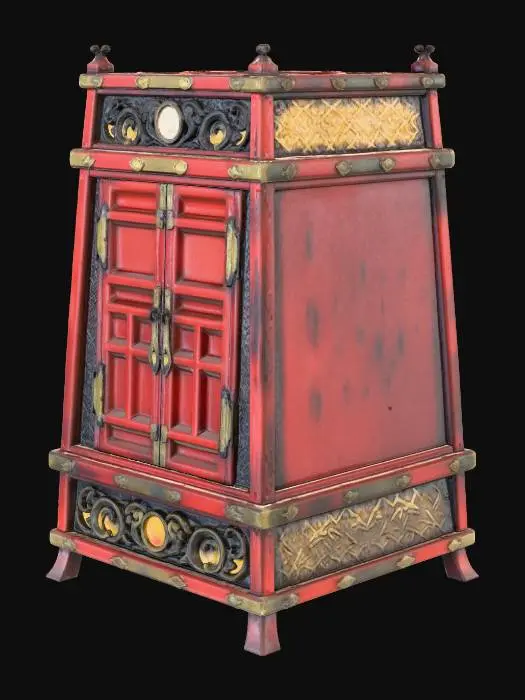 3D model for Red Antique Cabinet