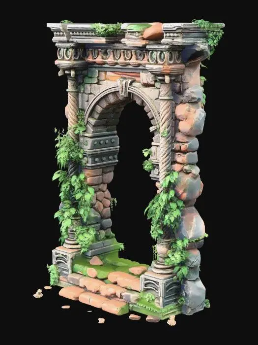 3D model for Overgrown Stone Arch